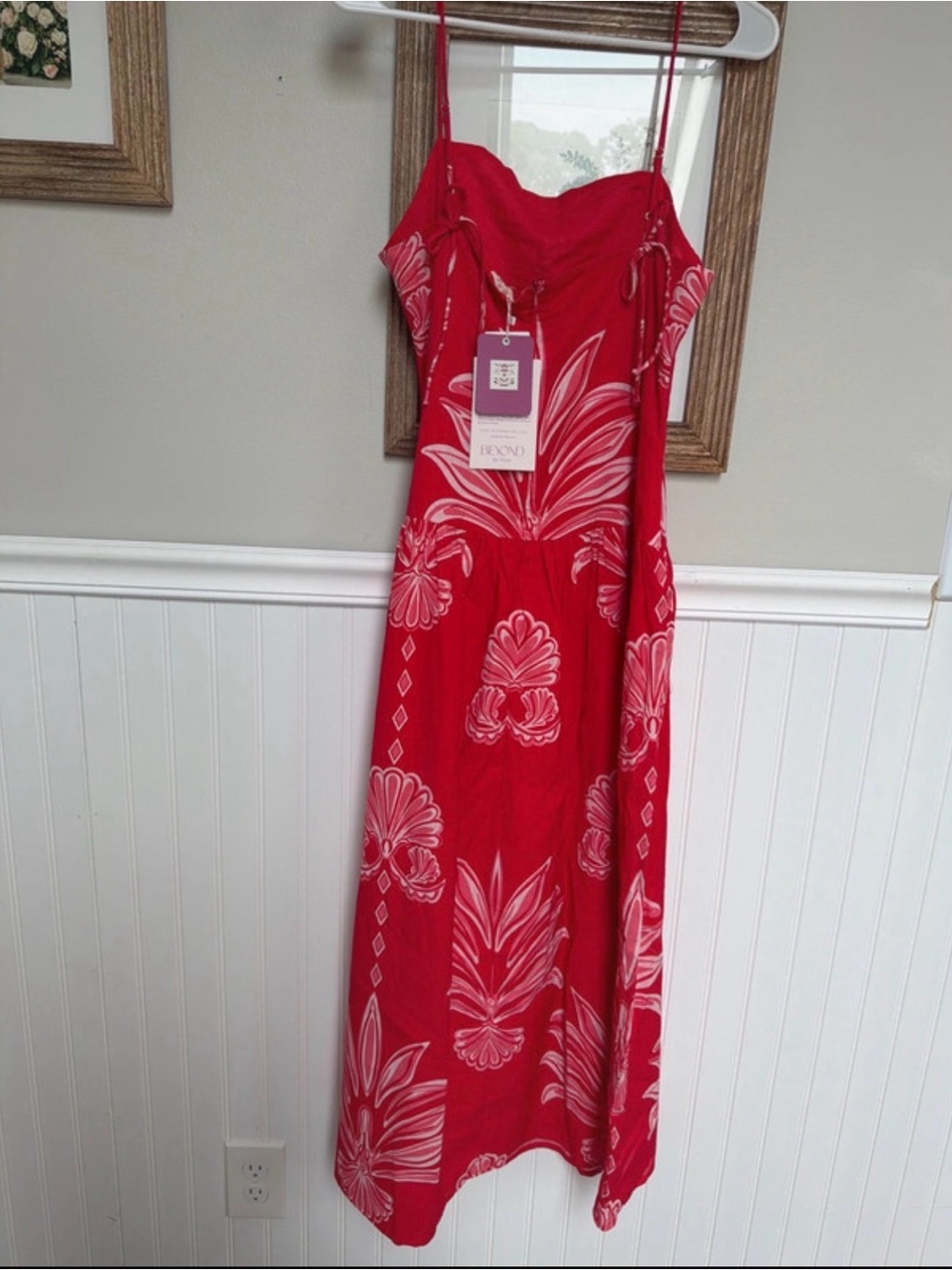 Red Floral Print Maxi Dress - Women - Picture 3 of 4